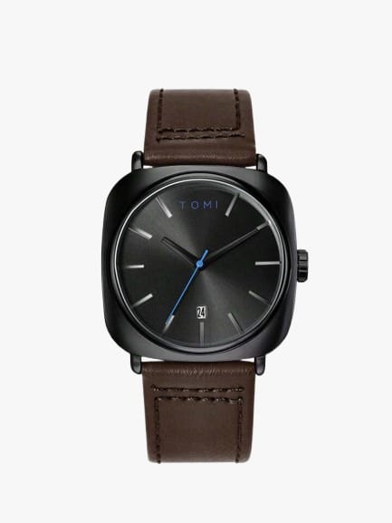 TOM T-084 Men's Watch Quartz Date Leather Strap