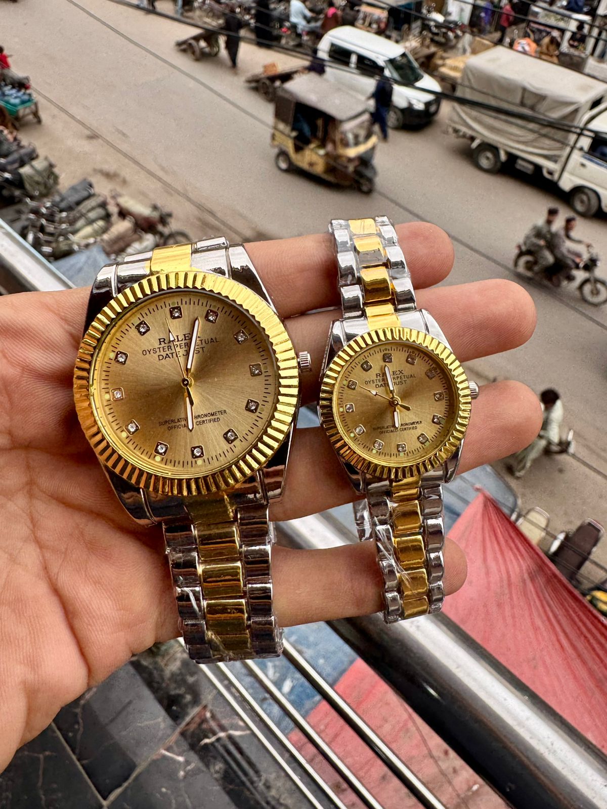 Stainless Steel Couple Watch