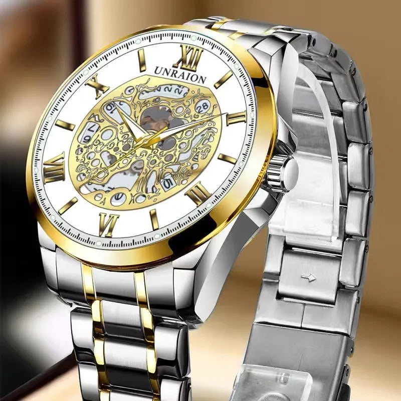 Skeleton Dial Date Luminous Pointer