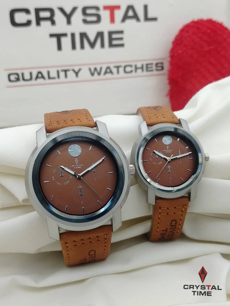 Crystal Time couple watches