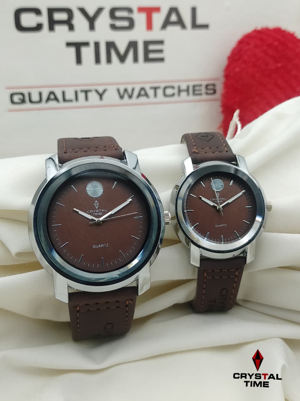 Crystal Time couple watches