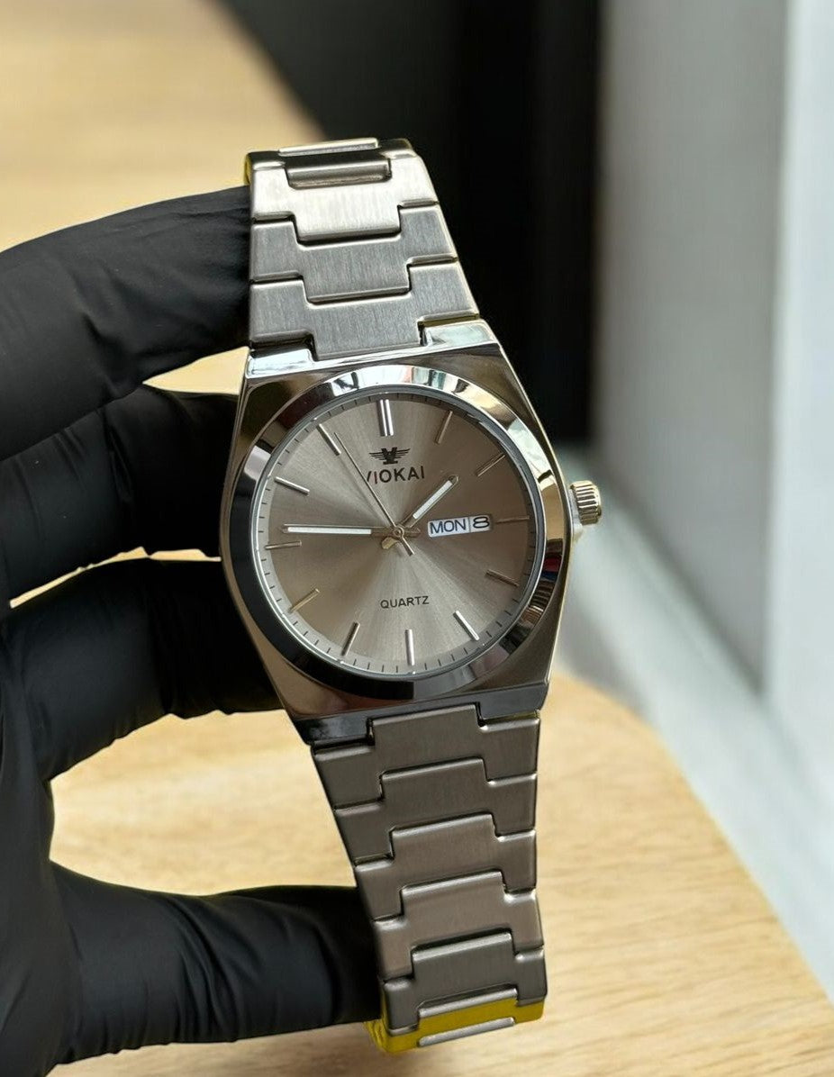 Viokai Elegance Round Watch - Scratch-Resistant Glass