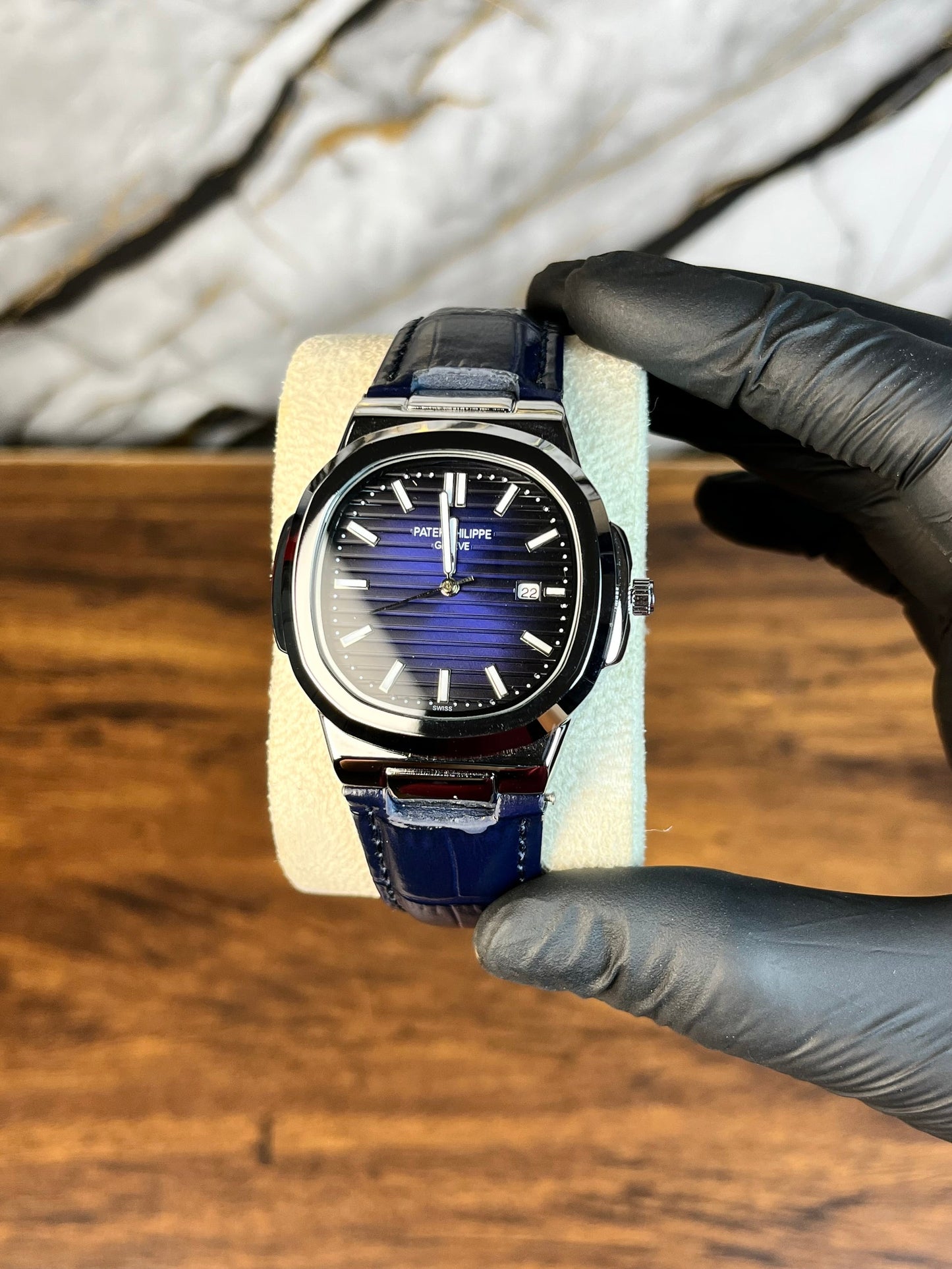 PP Nautilus Leather Strap Master Lock