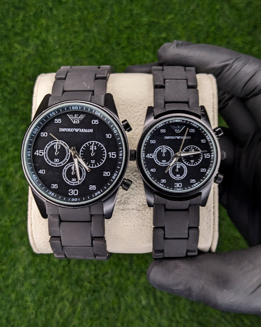 Black Stylish Couple Watches